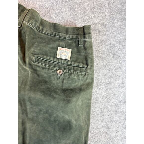 VINTAGE 90s Polo Ralph Lauren Pants Mens 31x32 Green Pleated Chino Straight - Picture 6 of 9